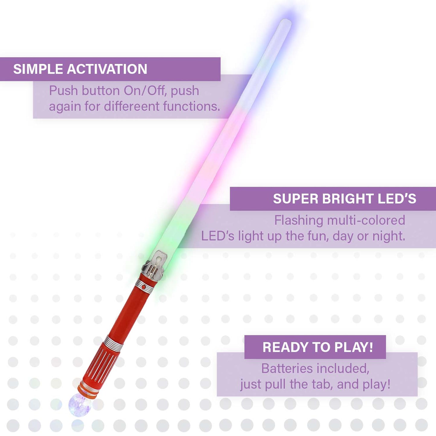 Multicolor Ball Sword - 8 Pack Assorted